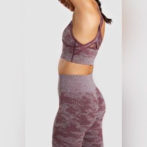 2 pcs set Gymshark Camo leggings & sports bra